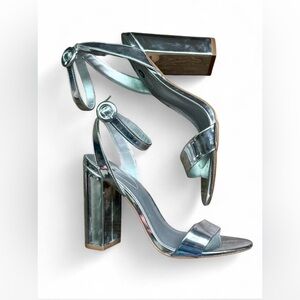 Silver High Heel Sandals